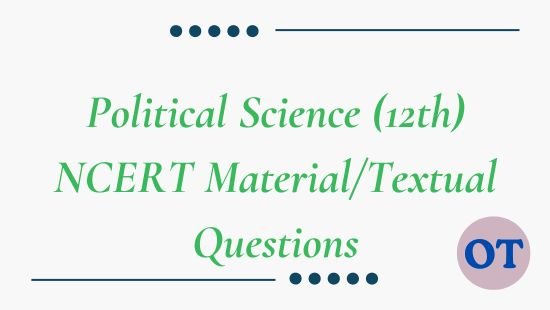 NCERT 12 Pol Sci